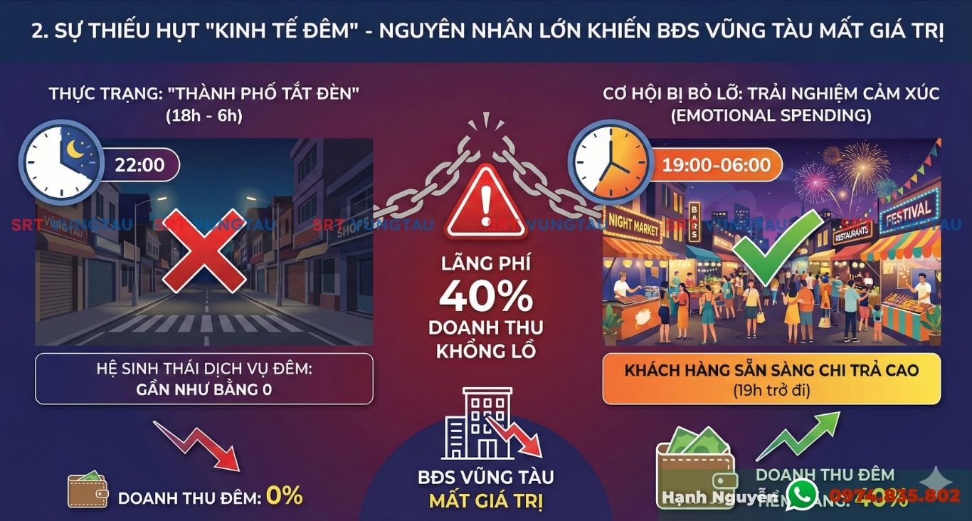 Sự Thiếu Hụt "Kinh Tế Đêm" - Nguyên Nhân Lớn Khiến BĐS Vũng Tàu Mất Giá Trị