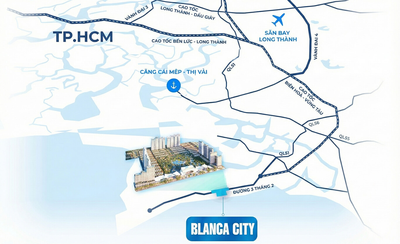 Vị trí Blanca city Sun Group