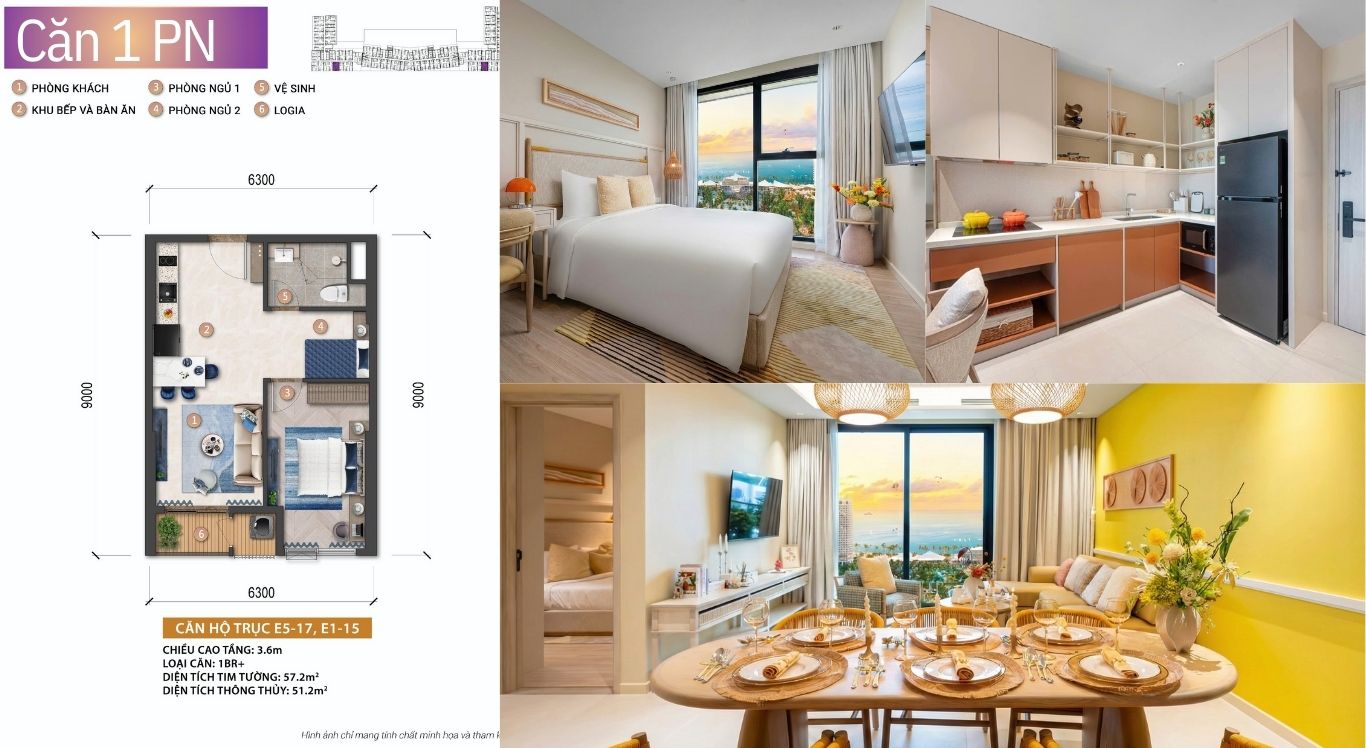 Layout căn hộ Beacon Blanca City: Phân tích thiết kế “Trần cao 3.6m” độc bản tại Vũng Tàu