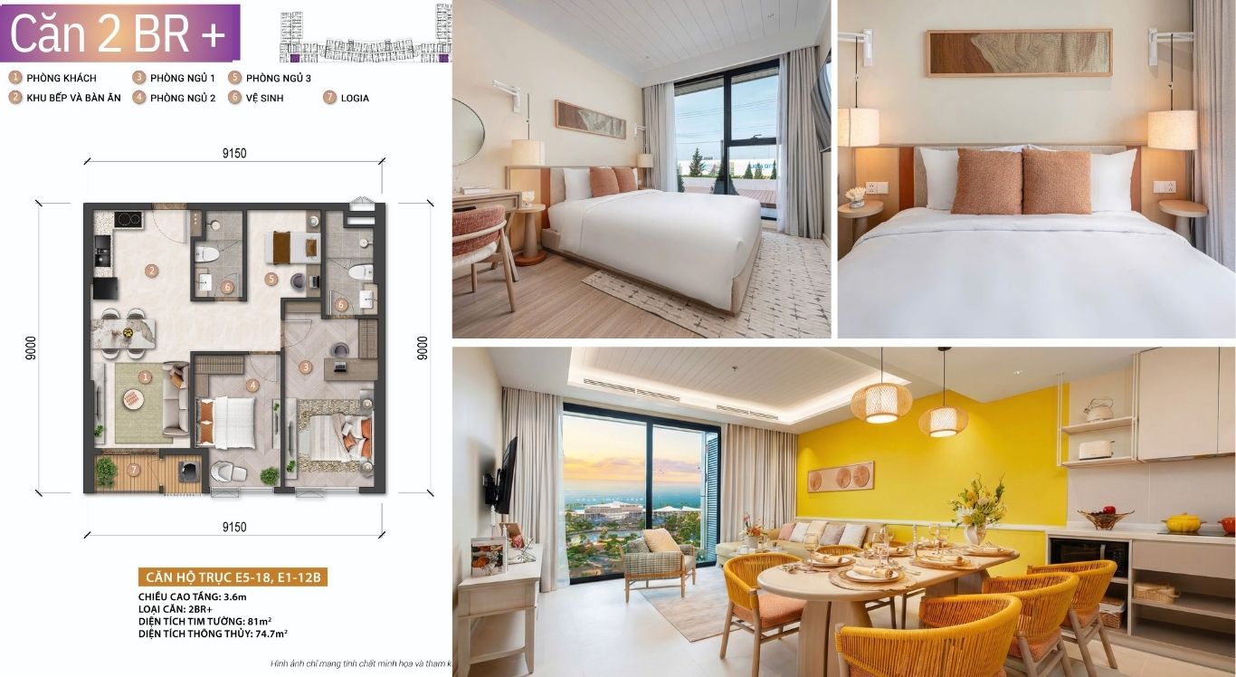 Layout căn hộ Beacon Blanca City: Phân tích thiết kế “Trần cao 3.6m” độc bản tại Vũng Tàu