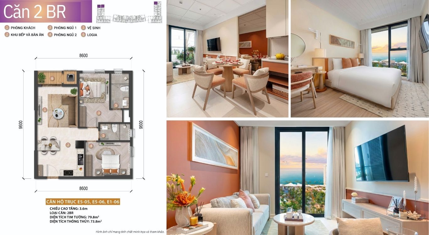 Layout căn hộ Beacon Blanca City: Phân tích thiết kế “Trần cao 3.6m” độc bản tại Vũng Tàu