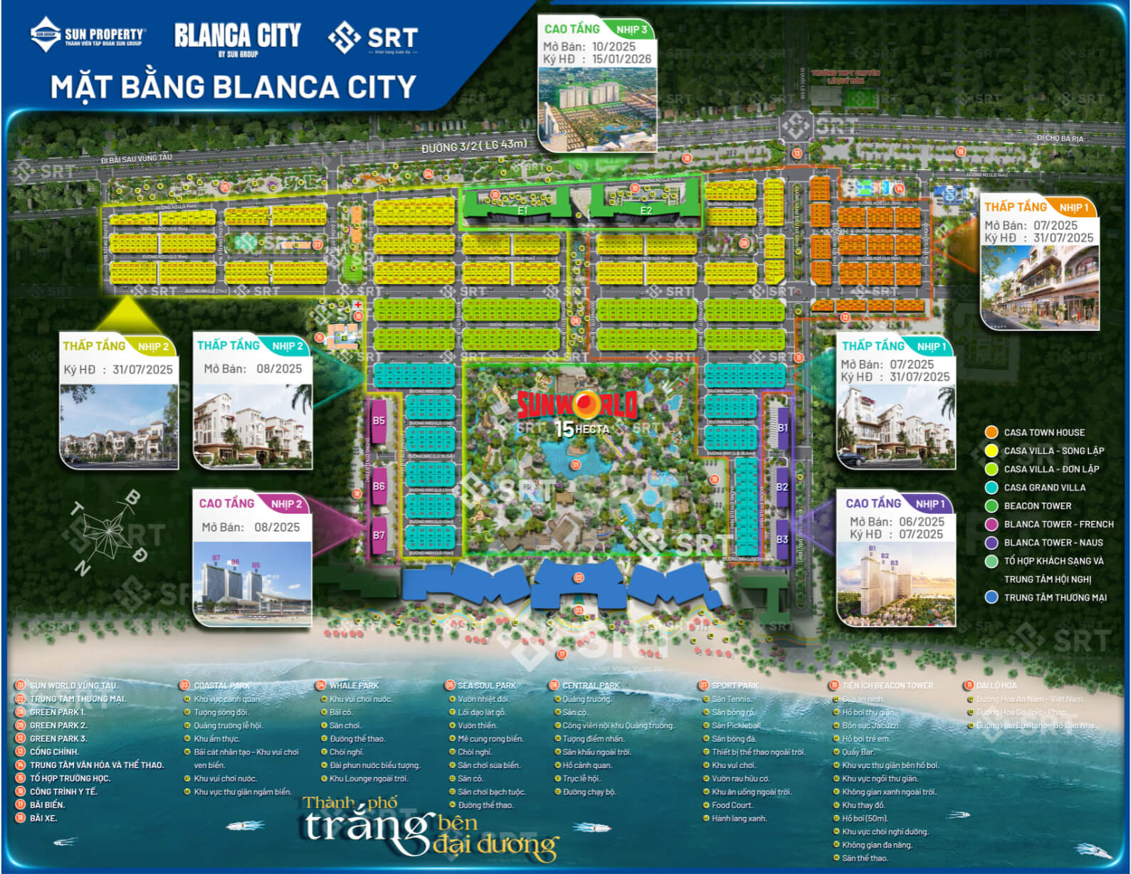 Mặt bằng phân khu Blanca city