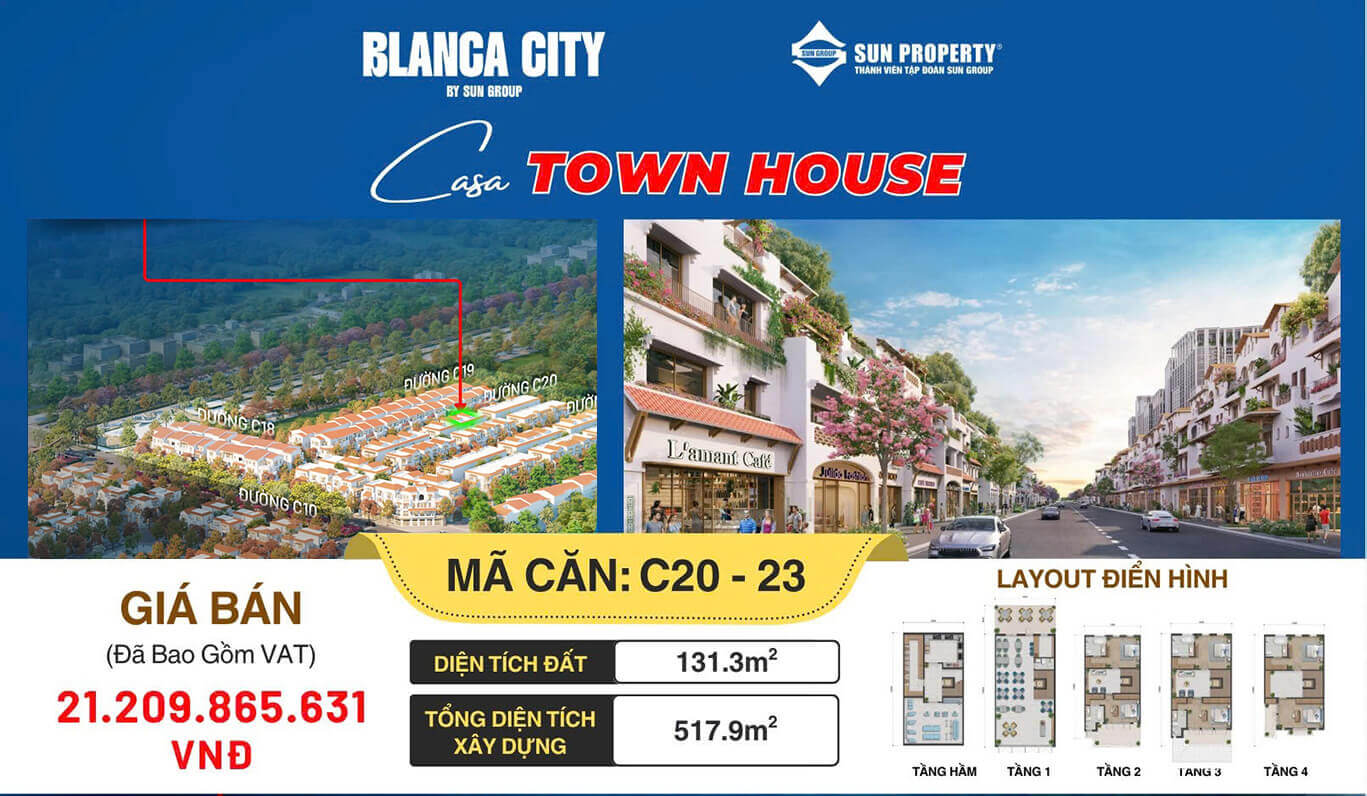 Nhà Phố Casa Townhouse C20 Blanca City