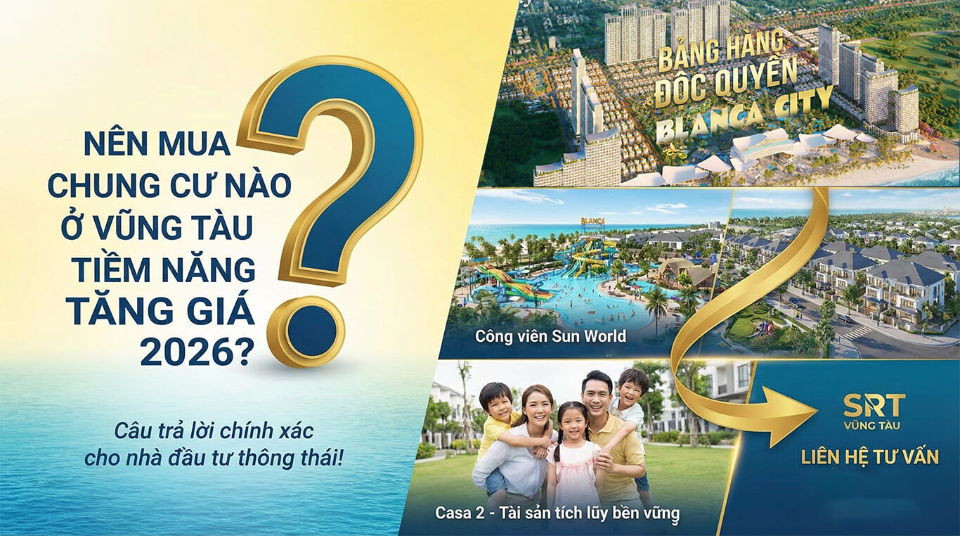 Nên mua chung cư nào ở Vũng Tàu tiềm năng tăng giá 2026?