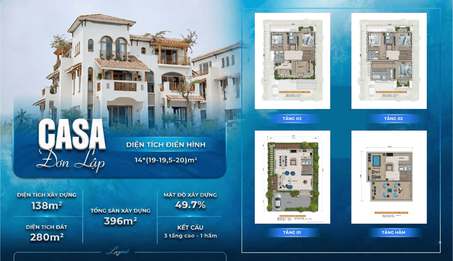Thiết kế casa villa đơn lập