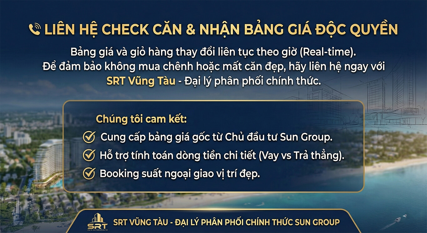 Cập Nhật Giá Bán Blanca City Vũng Tàu 2026: Phân Tích Bảng Giá Gốc Từ CĐT Sungroup