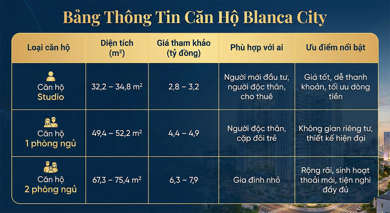 Căn hộ cao cấp Blanca City Xu hướng sống 2026