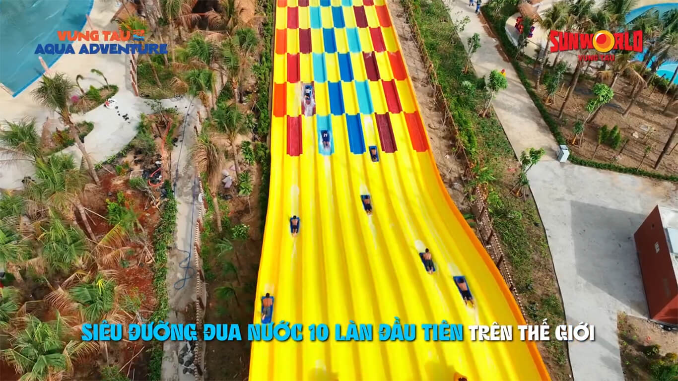 Cận cảnh các đường trượt nước khổng lồ bên trong quy mô sun world vũng tàu 15ha