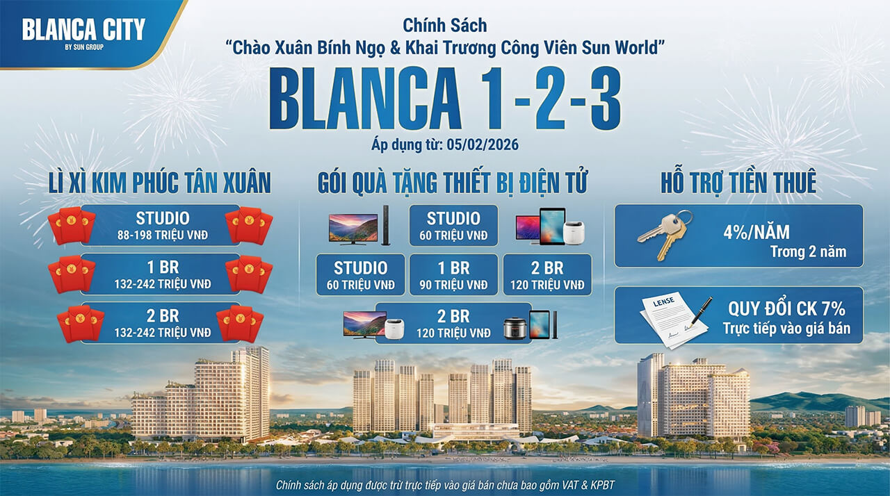 Bảng Chiết Khấu Blanca city Vũng Tàu Phân khu căn hộ
