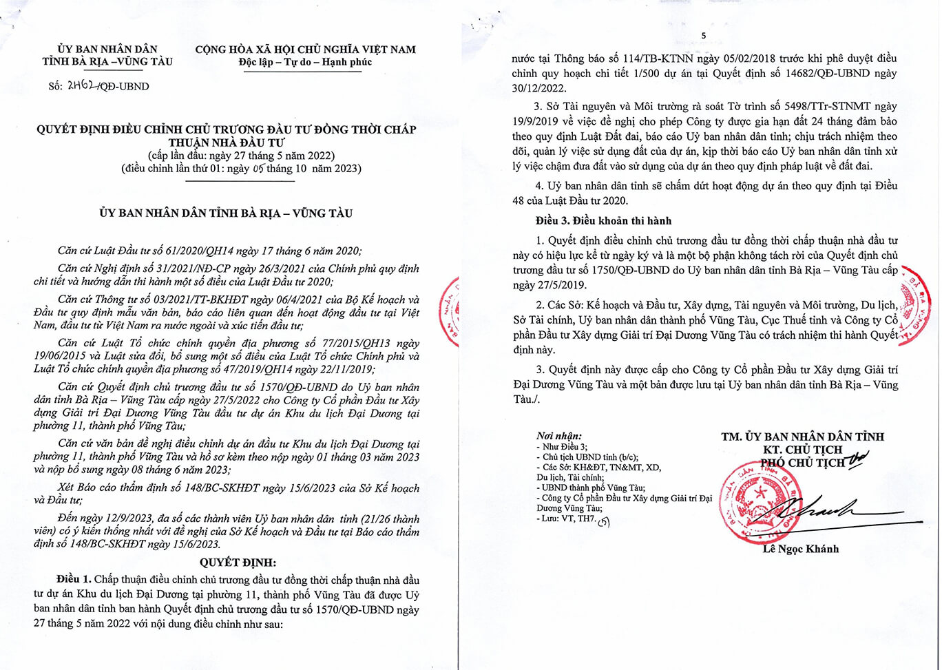 UBND - Quyết Định Chủ trương Đầu Tư