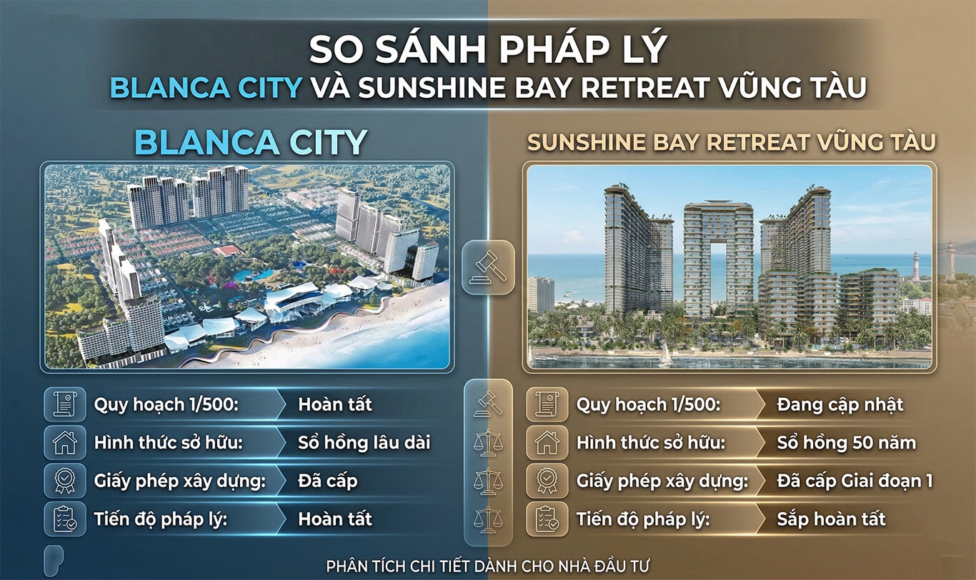 So Sánh Pháp Lý Blanca City và Sunshine Bay Retreat Vũng Tàu