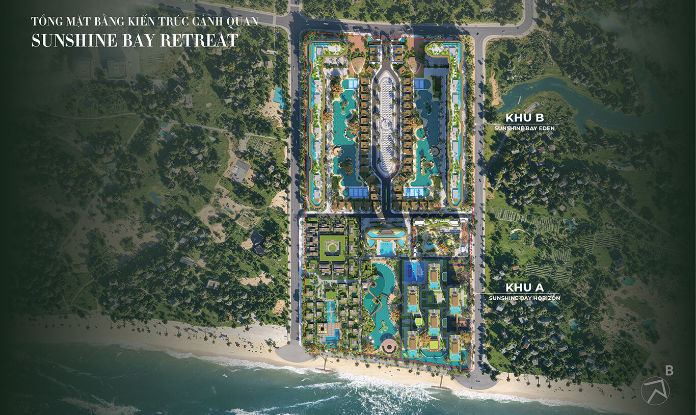 Mặt Bằng Phân khu Sunshine bay retreat Vũng Tàu