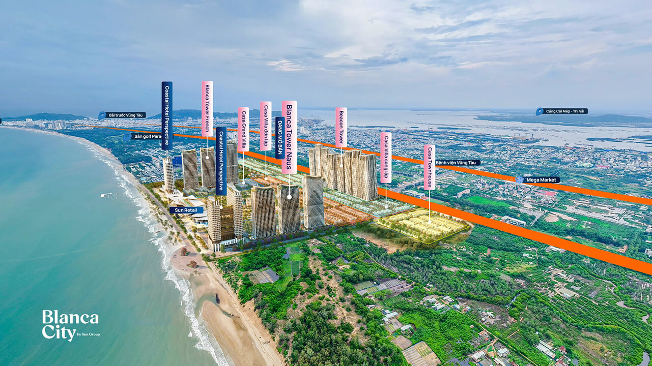 vị trí dự án Blanca city Đường 3 Tháng 2