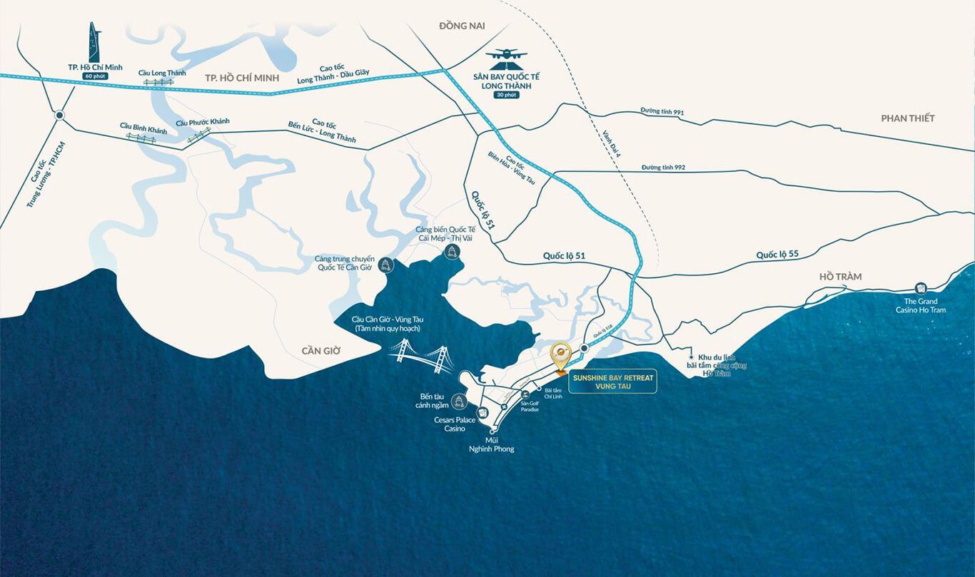 vị trí dự án sunshine bay retreat vũng tàu 