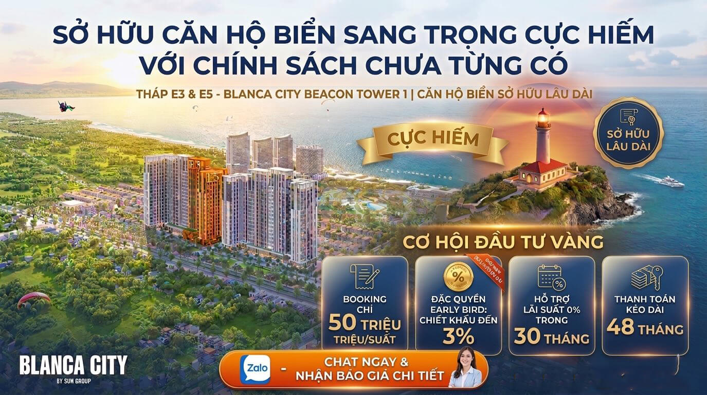 Bảng giá căn hộ Blanca City chi tiết chính thức