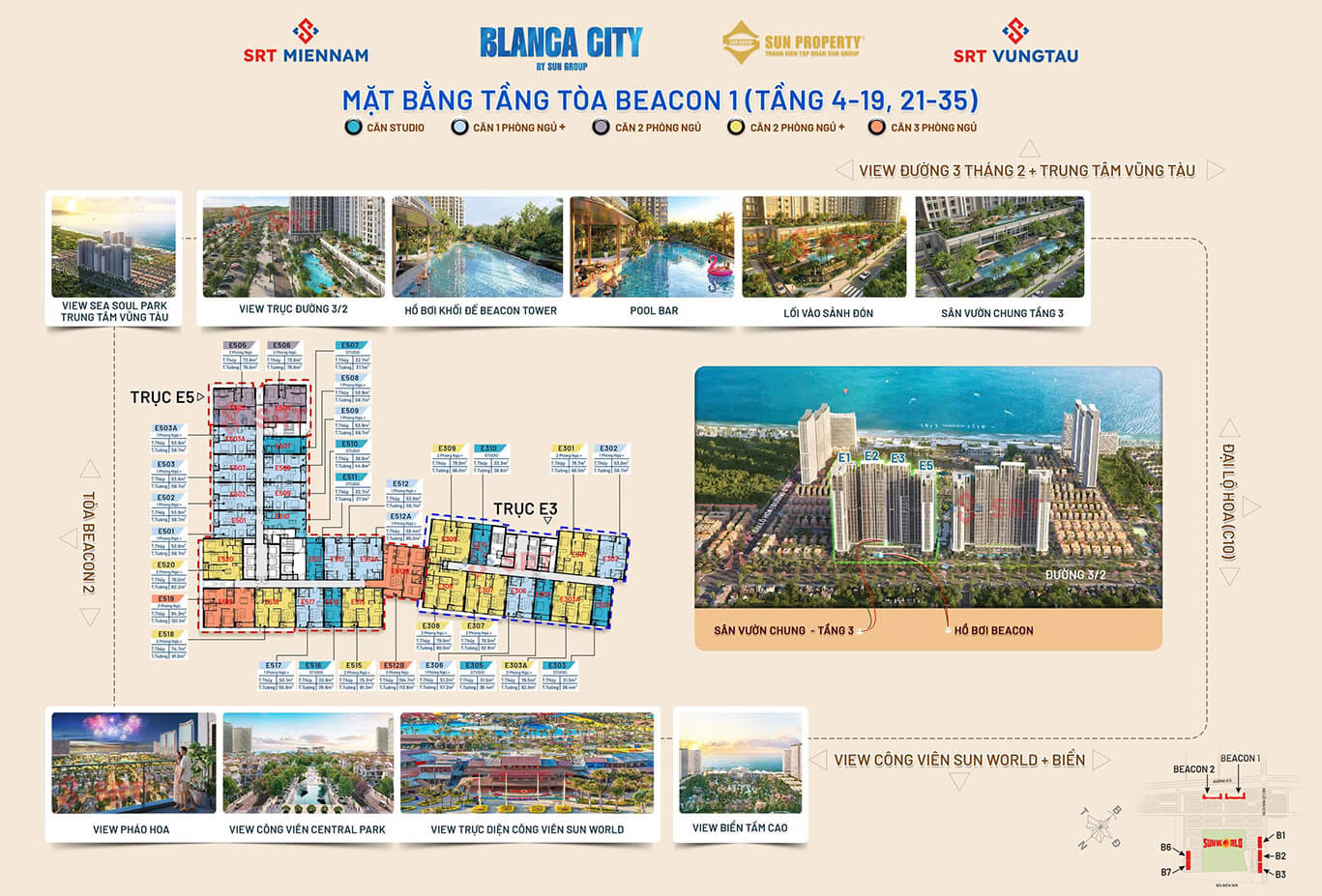 [CẬP NHẬT] Giỏ Hàng Beacon Tower View Biển & Sun World