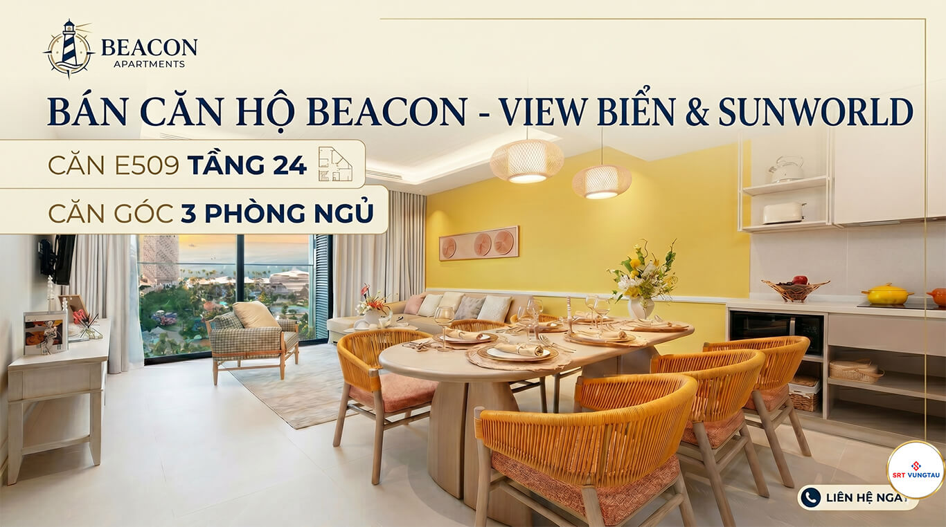 Căn góc 3 phòng ngủ E509 Tầng 24 Beacon Blanca city