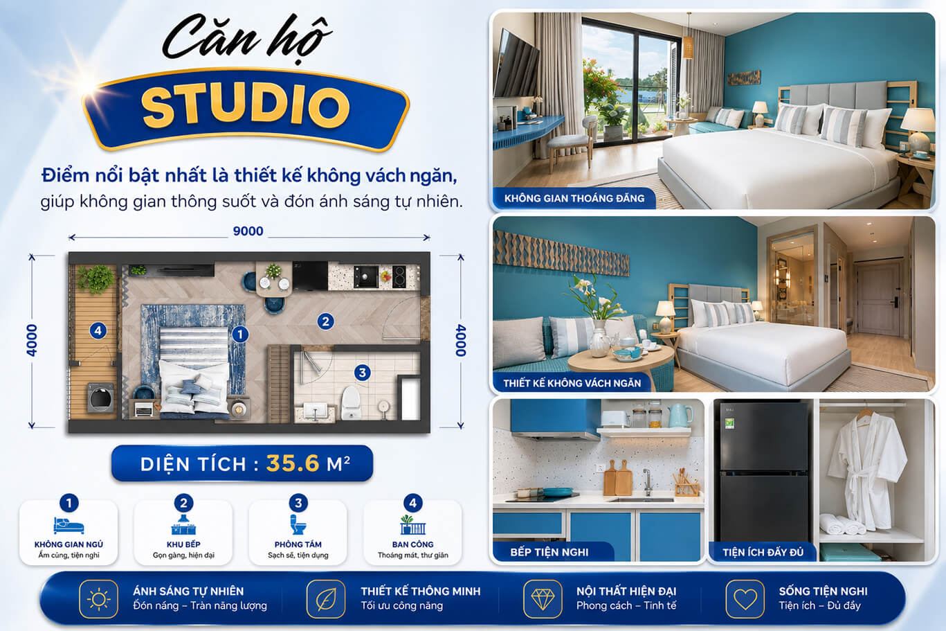 Căn Hộ Studio Beacon Blanca City Vũng Tàu