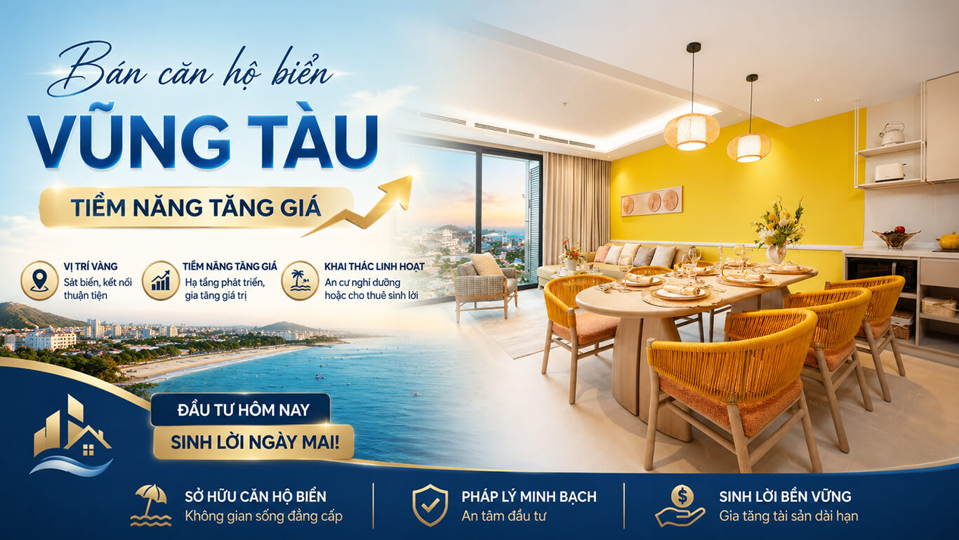 Bán căn hộ biển Vũng Tàu tiềm năng tăng giá
