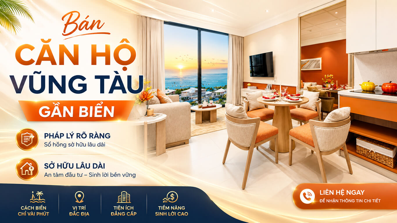 Bán căn hộ Vũng Tàu gần biển pháp lý rõ ràng