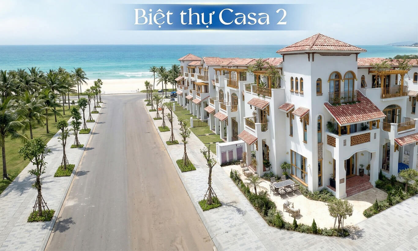 Phối cảnh toàn khu biệt thự mặt biển Casa Villa thuộc dự án Blanca City Sun Group Vũng Tàu