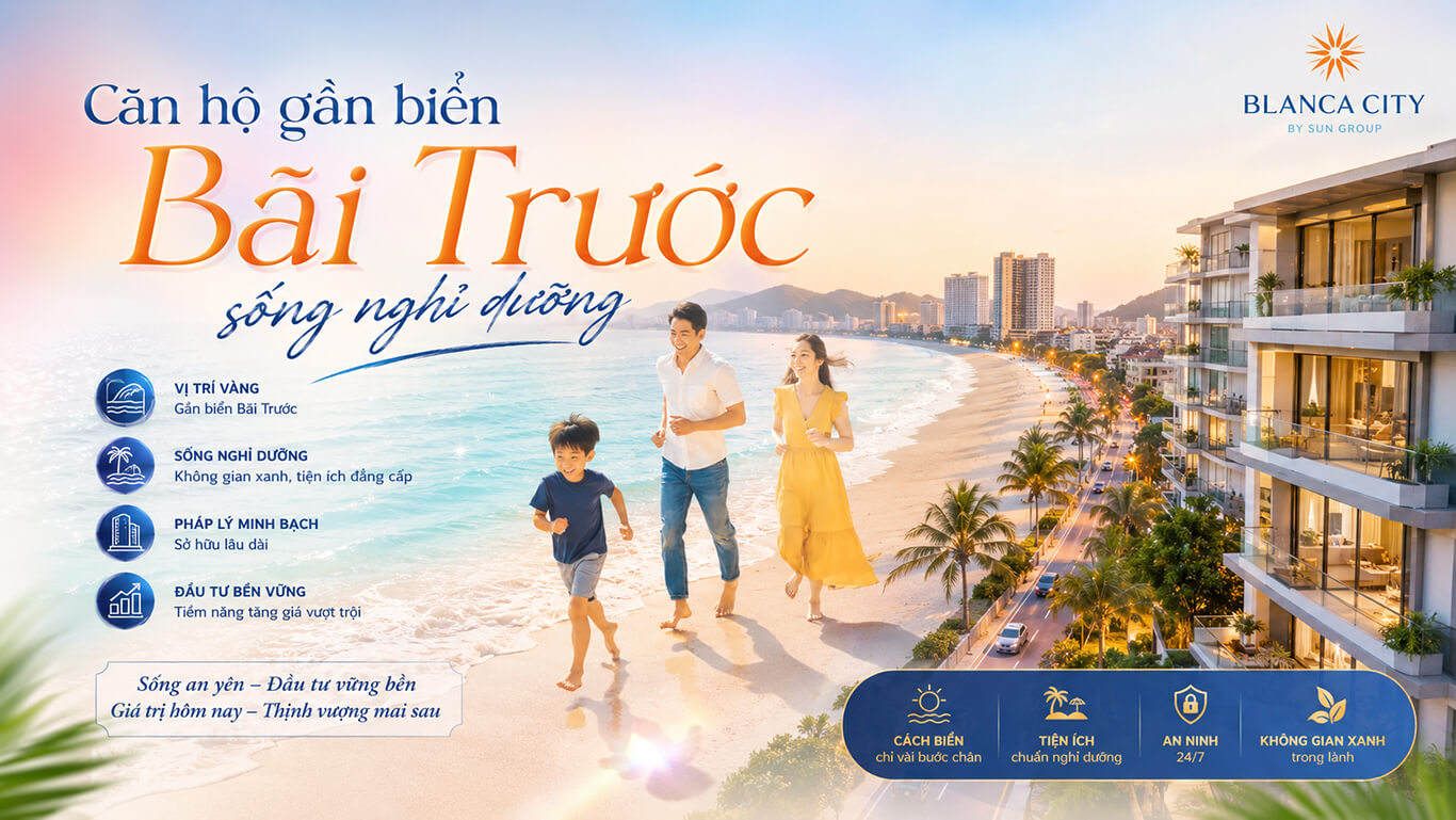 Căn hộ gần biển Bãi Trước