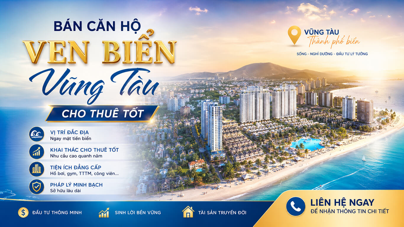 Bán căn hộ ven biển Vũng Tàu cho thuê tốt