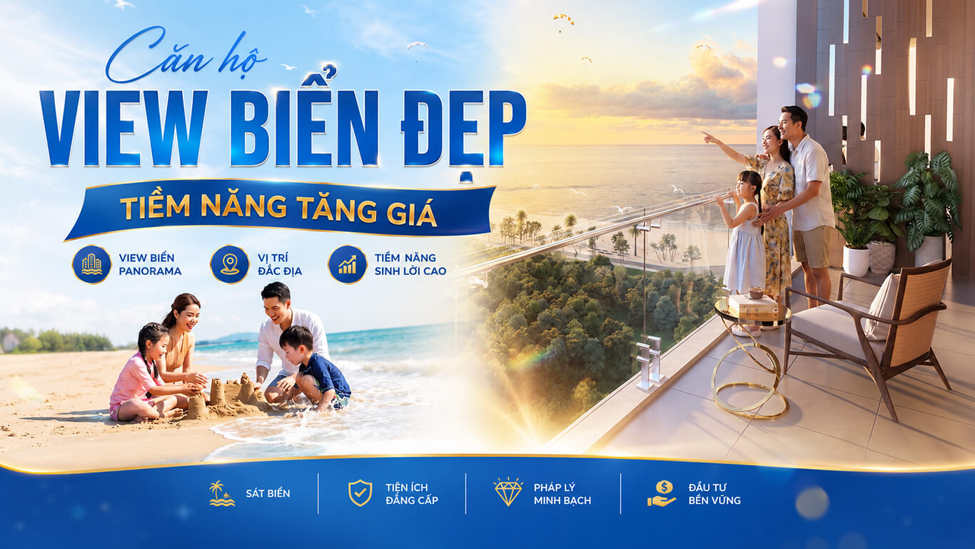 Căn hộ view biển đẹp tiềm năng tăng giá