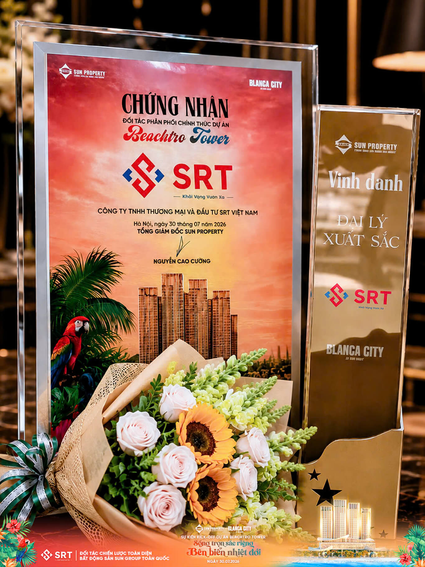 Chứng nhận đơn vị phân phối BEACHTRO TOWER SRT Miền Nam