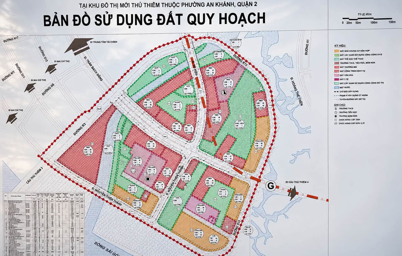 quy hoạch sử dụng đất 1/500 Phân khu 2C Sun Group Thủ Thiêm