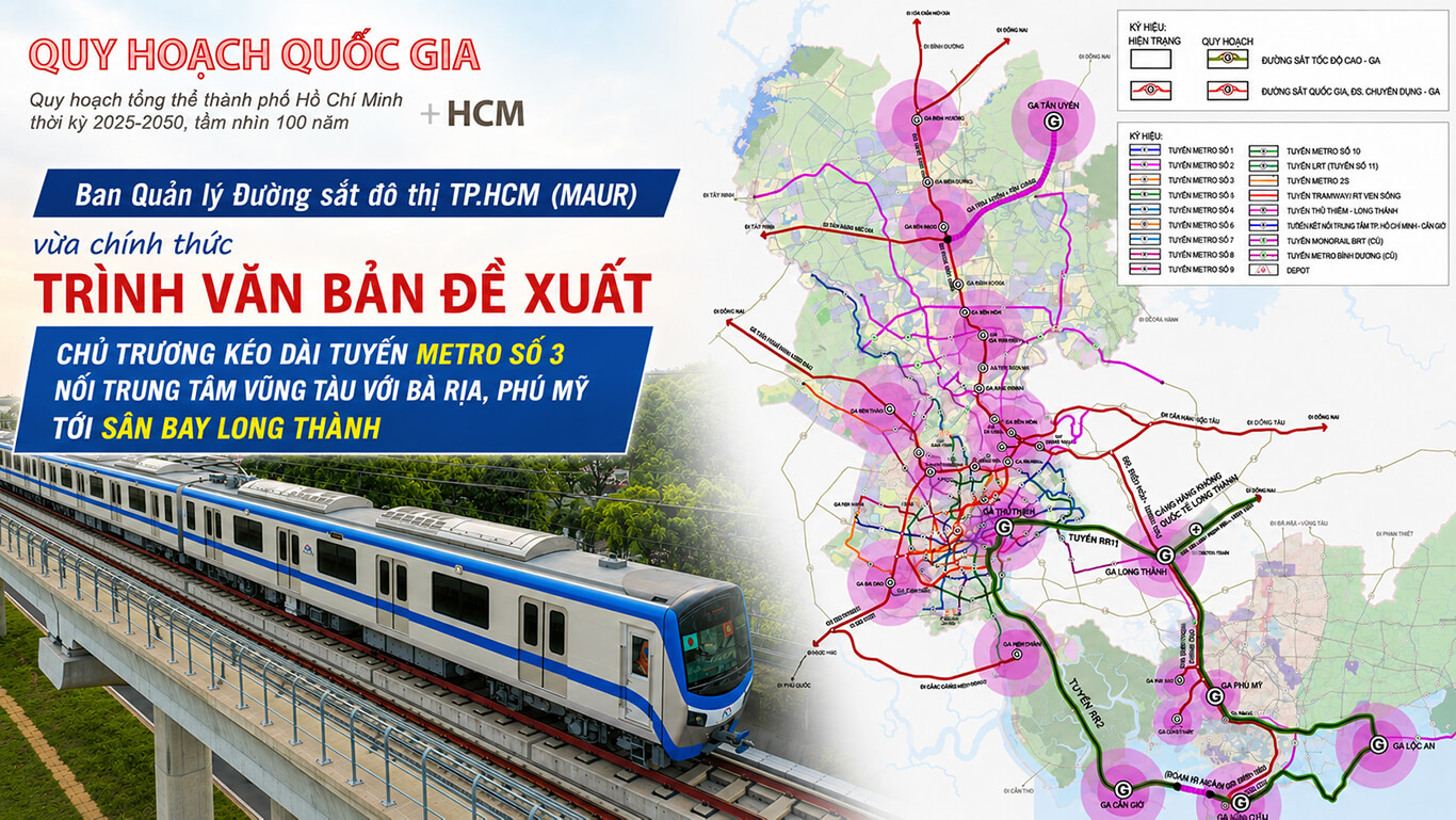 Đề xuất Quy Hoạch Tuyến Metro Số 3 Vũng Tàu