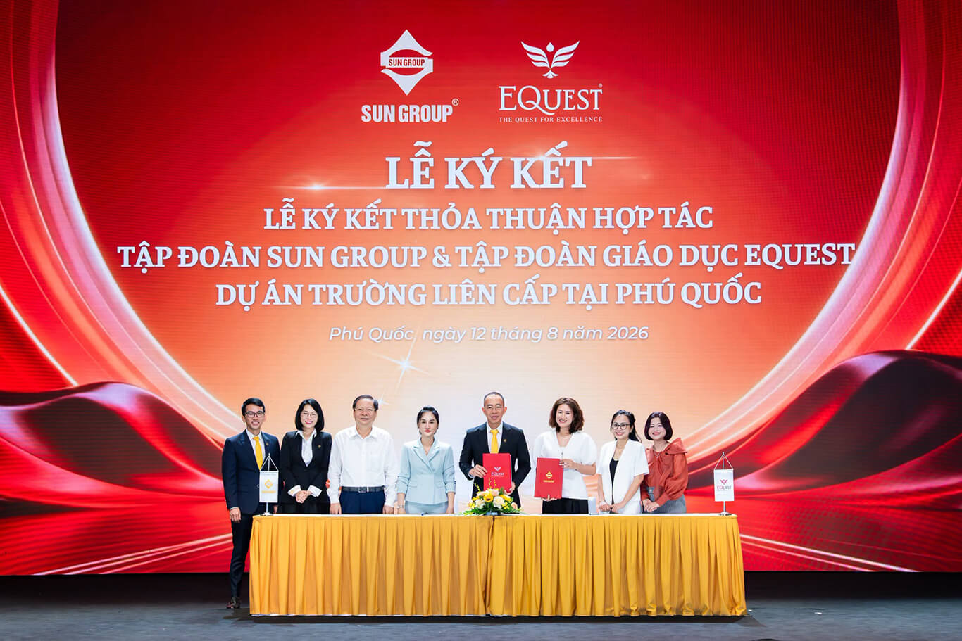 Lễ ký kết thỏa thuận hợp tác giữa Tập đoàn Sun Group & Tập đoàn Giáo dục EQuest dự án trường liên cấp tại Phú Quốc