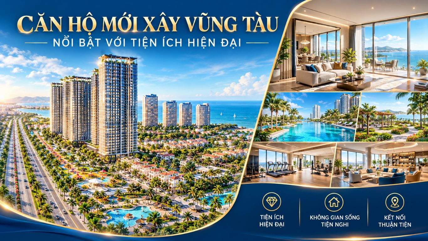 Căn hộ mới xây Vũng Tàu nổi bật với tiện ích hiện đại